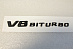 Надпись V8 BITURBO черная 