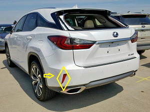 Тюнинг для Накладки RX 350 / RX 200t / RX 450H 2016 +, на доп. стопы , хром