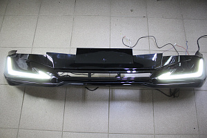 Тюнинг для Губа передняя Prado 120 Modellista с ходовыми огнями , чёрная