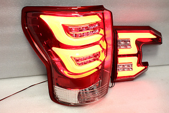 Стопы + планки Tundra 2007 - 2013 , American-style , красные 