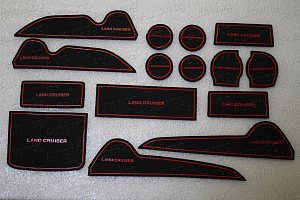 Тюнинг для Коврики в ниши и кармашки Land Cruiser 200 , красная окантовка