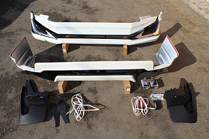 Тюнинг для Обвес на Prado 150 2018 +, дизайн Modellista белый перламутр